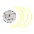 1Pcs New with 4 Cables Grass Trimmer Head for Lawn Mower Universal Brush Cutter Head Aluminum Alloy Nylon Grass Cutting Line Head. 