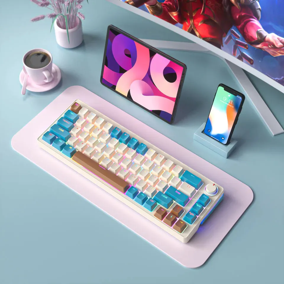 Zifriend ZA68pro RGB Hot Swappable Mechanical Keyboard 68 Keys