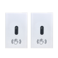 JINMY 2X Smart Light Switch Wall Light Switch Wave Infrared Sensor No Need Touch Electrical Power on Off US Plug. 