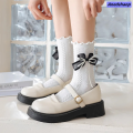 NEW Anedshaop New style Lolita Lace White Socks Women JK Bow Frilly Socks Female Sweet Long Cotton Socks Girls Ankle Dress Calcetine Medias. 