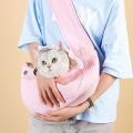 Portable Handmade Pet Backpack Comfortable Breathable Dog Bag Soft Cat Outing Bag Spring/Summer. 