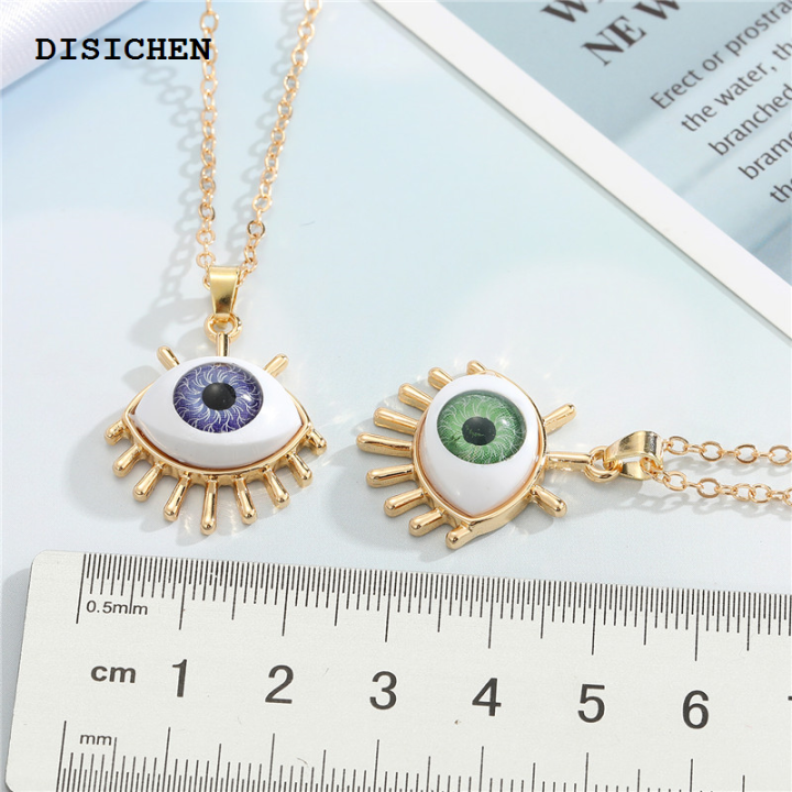 DISICHEN%20Fashion%201%20Pcs%20Resin%20Evil%20Eye%20Pendant%20Necklaces%20For%20Women%20Gift%20Jewelry%20Colored%20Eyelash%20Turkish%20Blue%20Eye%20Sweater%20Clavicle%20Chain%20N241%20-%20Image%206