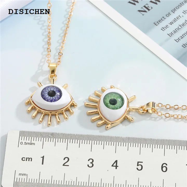 DISICHEN%20Fashion%201%20Pcs%20Resin%20Evil%20Eye%20Pendant%20Necklaces%20For%20Women%20Gift%20Jewelry%20Colored%20Eyelash%20Turkish%20Blue%20Eye%20Sweater%20Clavicle%20Chain%20N241%20-%20Image%206