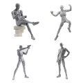 PVC Model with Box Figure Models (Female+Male,Grey). 