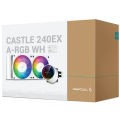 DeepCool CASTLE 240EX A-RGB WH AIO liquid CPU cooler White color. 