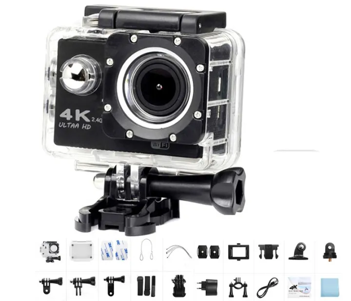 4K With EIS Action Camera Selfie Screen 1080P 120FPS Wifi Waterproof