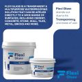 Flexi Glass Clear Shield 1 litre with Brush Transparent Waterproof Glue for Roof Leakage Crack Seal Glue Roof Water Leakage Solution Epoxy Resin for Waterproofing Gap Filler for Pipe Wall Tiles. 