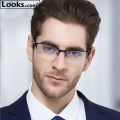 Black Metal Frame Rimless Casual Formal Blue Ray Cut  Premium Computer Glasses. 