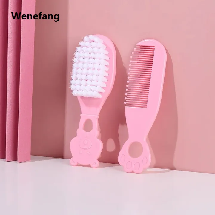 Wenefang%202pcs/Set%20Baby%20Care%20Brush%20Comb%20Anti-scratch%20Girl%20Cartoon%20Hairbrush%20Newborn%20Hair%20Brush%20Infant%20Comb%20Head%20Massager%20Kids%20-%20Image%202