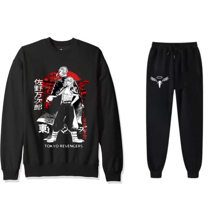 Tokyo Revengers Anime Combo Printed Sweat Shirt And Trouser For