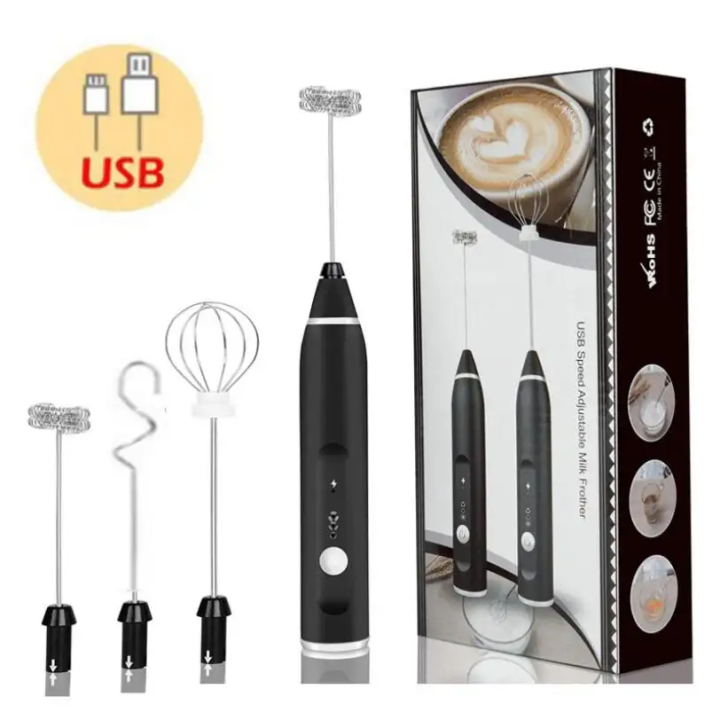 Milk Frother Handheld for Coffee, Electric Hand Foamer Blender for Drink Mixer