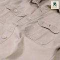 Zoot Cargo Shirt for Men - Casual Shirt with Cargo Jacket Style_beige color. 