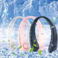 Neck Fan Portable Hands-Free Bladeless Neck Cooler Headphone Design Neck Air Conditioner. 