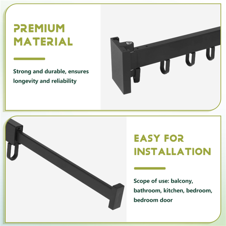 Folding%20Clothes%20Hanger%20Wall%20Mount%20Retractable%20Cloth%20Drying%20Black%20C%20-%20Image%207