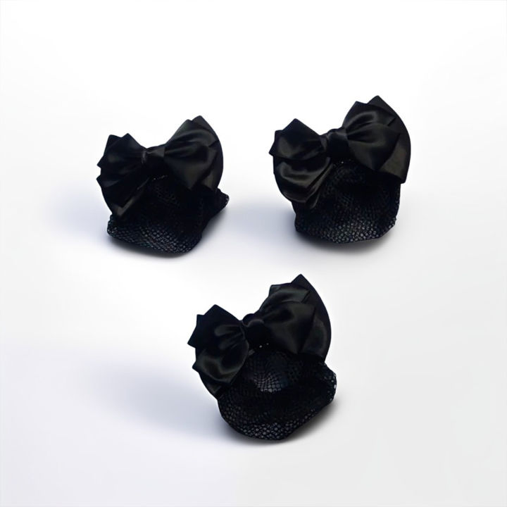 Trendy%20Bow%20Barrette%20Hair%20Clip%20Cover%20Bowknot%20Net%20Bun%20Snood%20Hairpin%20Hair%20Accessories%20-%20Image%203