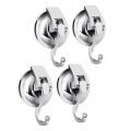 NAMUNY Heavy Duty Vacuum Suction Cup Hooks (4 Pack) for Kitchen Bathroom Restroom Organization. 