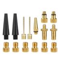 OUMERY 15 Pcs Inflator Pump Nozzle Kit Presta Schrader Valve Tube Bicycle Valve Adaptors for Road & & Fixie Bike Tire Pump. 