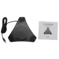 G95 Mini USB Desktop Computer Conference Omnidirectional Microphone Mic Speaker Speakerphone for Business Video Meet. 