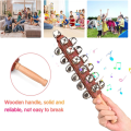 1 PCS Hand JingleBells Stick Musical Percussion Instrument Bells for Holiday Home. 