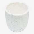 Mimachha Matt Smokey White Cylinder Shape Ceramic Flower Pot. 