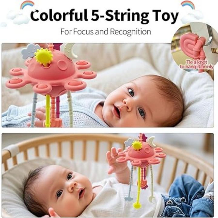 Colorful Pull-String Teether for Kids – Safe Chewing & Playtime | Daraz ...