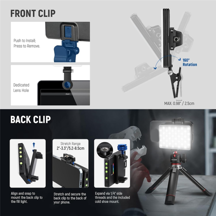 OYPFXMI%20VL67C%20RGB%20Selfie%20Light%20with%20APP%20Control,%2094%20LED%20Camera%20Light,%20Portable%20Front%20&%20Back%20Phone%20Clip%20for%20Video%20Conference%20-%20Image%203