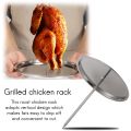 Chicken Rack Vertical Skewer Barbecue Grilling Rack Meat Spit Perfect for Steak,Chicken,Meats Beer Smoker Accessories. 