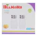 Transparent Plastic Diamond Salt/Pepper Shaker DST101. 