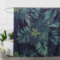 4X Green Shower Curtain Leaves Printing Pattern Modern Natural Plant Pattern Polyester Bathroom Waterproof Curtains. 