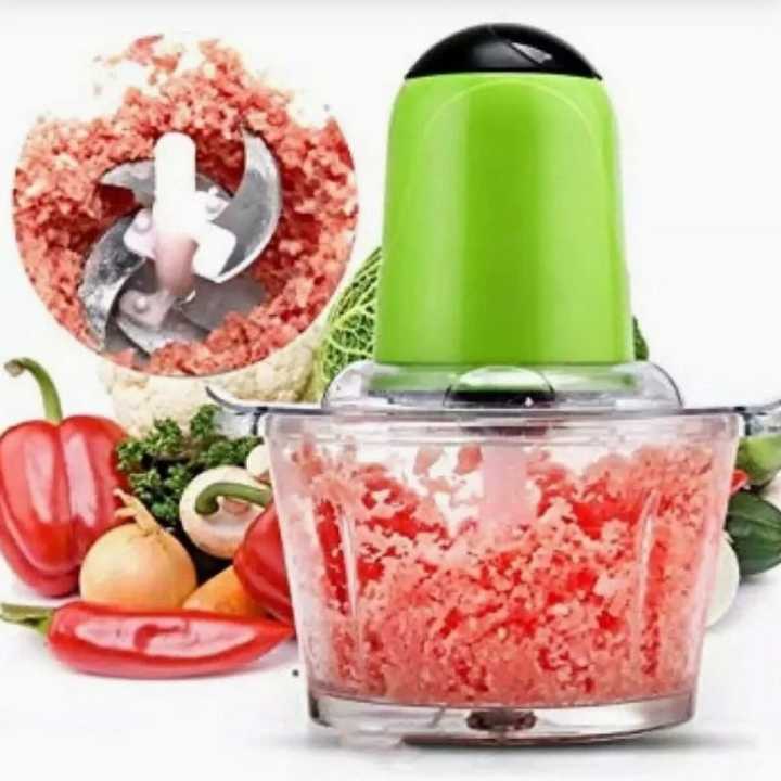 2 in 1 Electric Chopper Food Processor With Chopping Mixing Blades