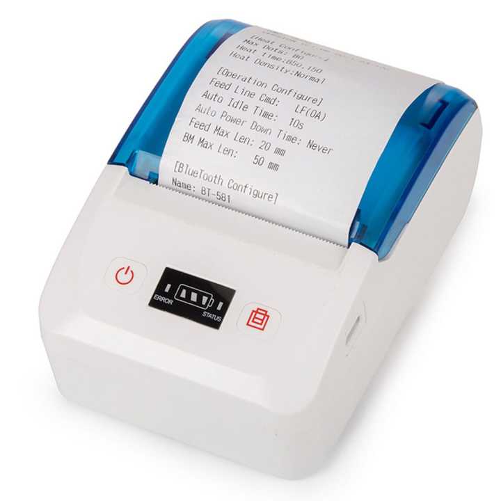 Wireless Inkless Thermal Printer 58 MM Thermal Receipt Printer Bluetooth + Usb,Ecs/Pos , Mobile, Computer