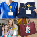 Easy pull Badge holder Teacher badge reel Sunflower Retractable badge reel Sunflower  Clip-on for Hospital staff Nursing. 