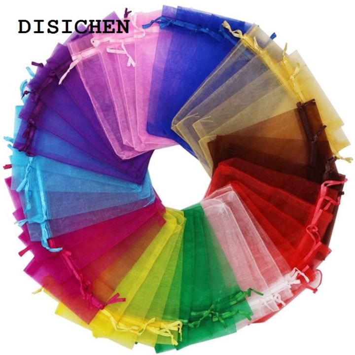 DISICHEN%20Profesional%2050pcs%20Sheer%20Transparent%20Chiffon%20Organza%20Bags%20Christmas%20Halloween%20Wedding%20Birthday%20Party%20Candy%20Gift%20Boxes%20Jewelry%20Packaging%20Bags%20-%20Image%203