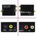 Analog Audio Converter Digital Optical Toslink to Analog Stereo Audio RCA R/L Converter Adapter with cable. 
