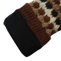 Brown/White Woolen Leg Warmer. 