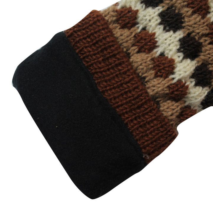 Brown/White%20Woolen%20Leg%20Warmer%20-%20Image%203