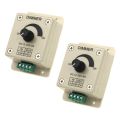 ARELENE 2X DC 12V-24V LED Dimmer Controller Adjust Single Color for 5050 3528 LED Strip. 