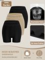 Wenefang 3pcs Women'S Plus Size High Waist Boxer Elegant Medium Stretch Luxury Tummy Control Boy Shorts Female Sports Tight Boxer. 