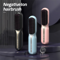 OUMERY Cordless Hair Straightener Hot Heating Comb Professional Electric Brush for Hair Smoothing Iron Negative Ion Hair Care B. 
