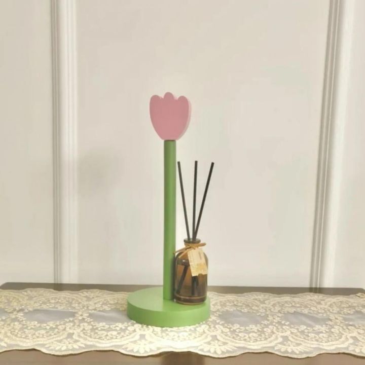 Linman Modern Shelf Wooden Flower Roll Paper Rack Rolls Storage VertNew ical Tissue Stand Space Saving Home Decor Napkins Rack Toilet
