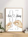 Lovers Personalized Poster Couple Names Date Custom Art Print Wedding Anniversary Wall Picture Canvas Painting Bedroom Decor. 