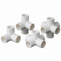 Pvc Three-dimensional Pipe Fittings Three-way and Four-way Right-angle Joint Water Pipe Diy Accessories. 