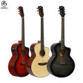 Manaslu MG5 Semi - Acoustic Guitar With Package | Semi Acoustic Guitar For Beginners | Glossy Body Acoustic Guitar. 