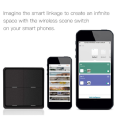 JINMY 2X 4 Gang for Tuya ZigBee Wireless 12 Scene Switch, Push Button Controller Battery Powered Automation Scenario, Black. 