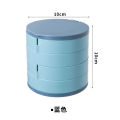 Rotating Earrings Jewelry Box Multi-Layer Earring Storage Box Small Delicate Earrings Necklace Ornament Rack with Mirror Dustproof Box. 