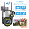 8 MP (4+4) MP Dual Lens 4G IP Night Vision Camera Surveillance 1080P Full HD Automatic Outdoor Smarthome  CCTV Camera V380 Pro Two-Way Audio. 