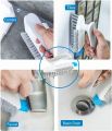 4 in 1 Tile Grout Cleaner Brush with Squeegee, Gap Scrub V-Shape Cleaning Tools, Multifunctional Scrubbing for Floor Corner, Window, Sink, Kitchen, Tap Etc. (Pack of 1, Multi-Color). 