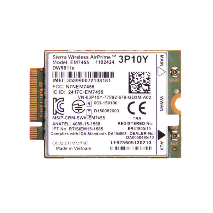Wireless EM7455 LTE 4G NGFF Module DW5811E 3P10Y Para E7270 +