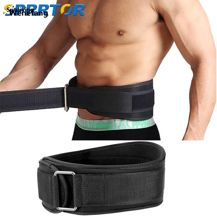 Wenefang%20Sutuiying%201Pcs%20Gym%20Weightlifting%20Belt%20Adjustable%20Waist%20Back%20Support%20Squat%20Profesional%20New%20style%20Dumbbell%20Barbell%20Deadlifts%20Training%20Fitness(Black%20and%20Blue)%20-%20Image%203