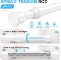 Telescopic Adjustable Curtain Rod (110–200cm) – No Drilling, Flexible & Strong Plastic Rod Holder. 